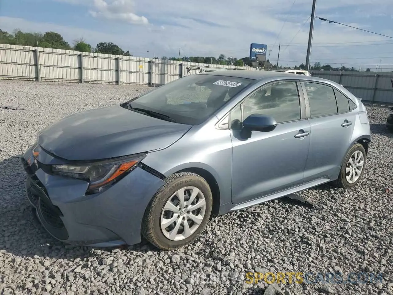 1 Photograph of a damaged car JTDEPMAE2MJ182853 TOYOTA COROLLA 2021