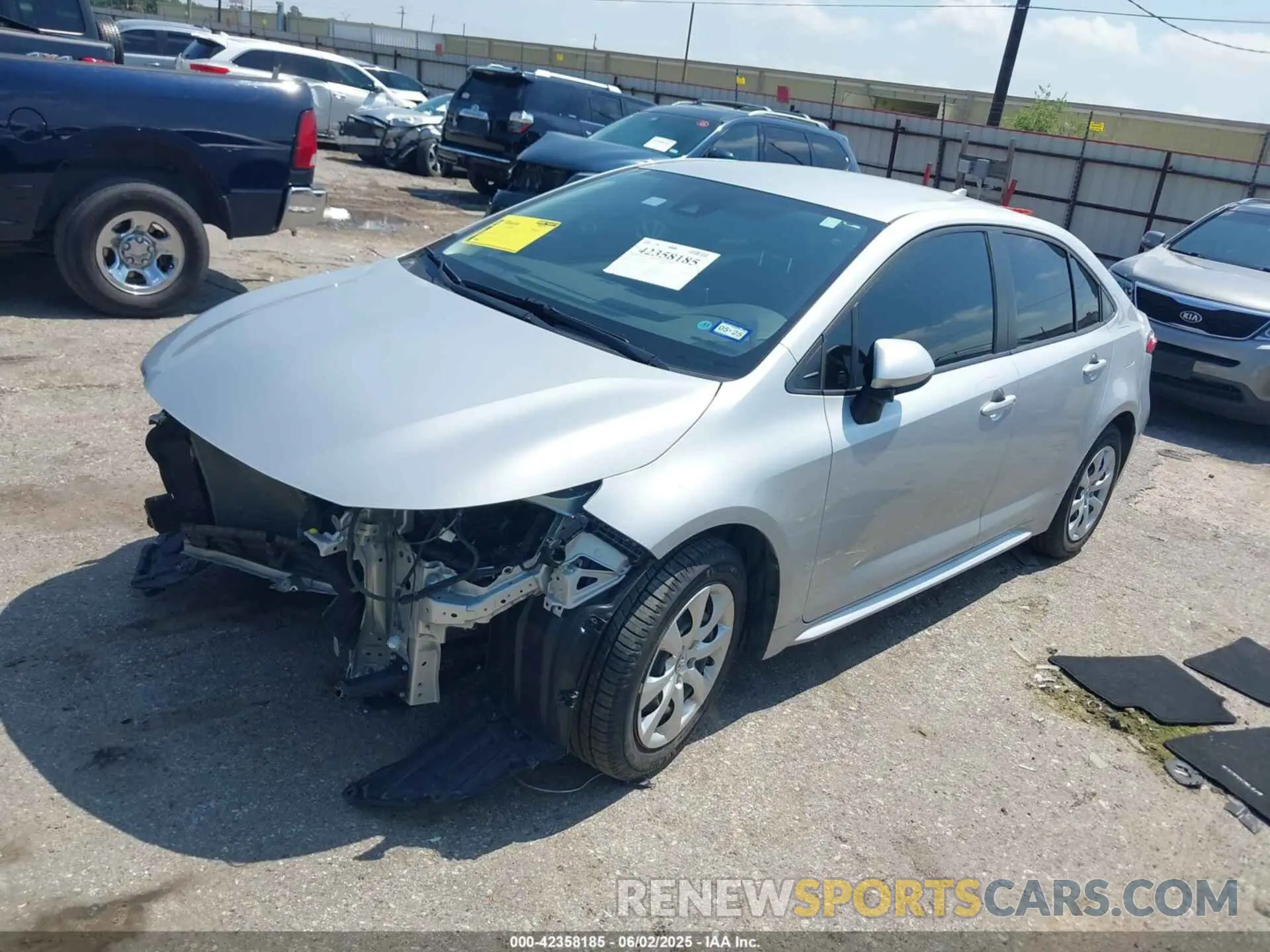 2 Photograph of a damaged car JTDEPMAE2MJ186868 TOYOTA COROLLA 2021