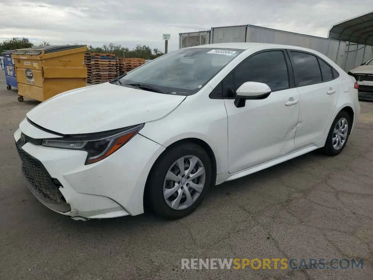 1 Photograph of a damaged car JTDEPMAE3MJ131832 TOYOTA COROLLA 2021