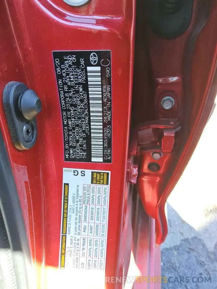 13 Photograph of a damaged car JTDEPMAE3MJ138487 TOYOTA COROLLA 2021