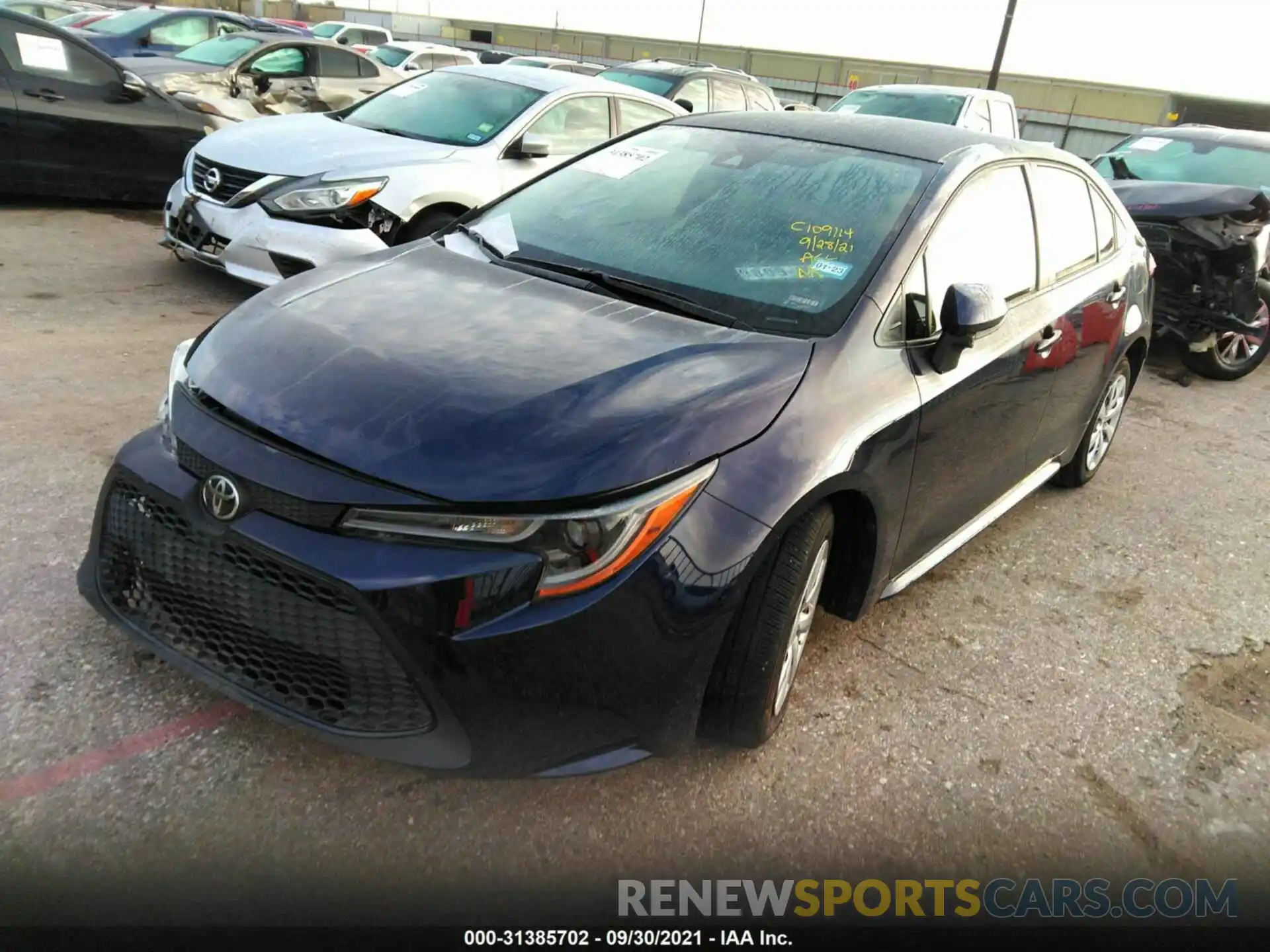 2 Photograph of a damaged car JTDEPMAE3MJ146976 TOYOTA COROLLA 2021