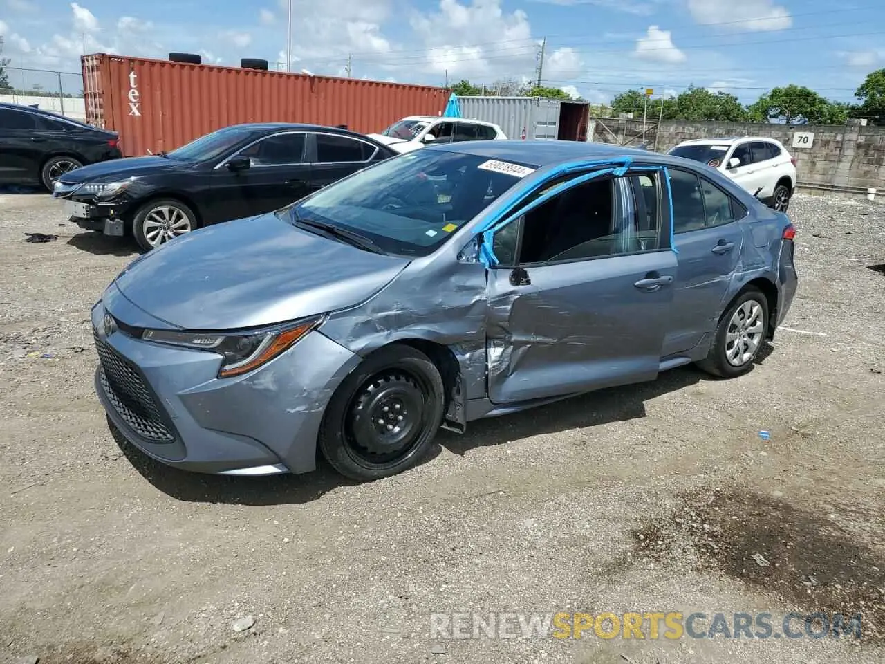1 Photograph of a damaged car JTDEPMAE3MJ189987 TOYOTA COROLLA 2021