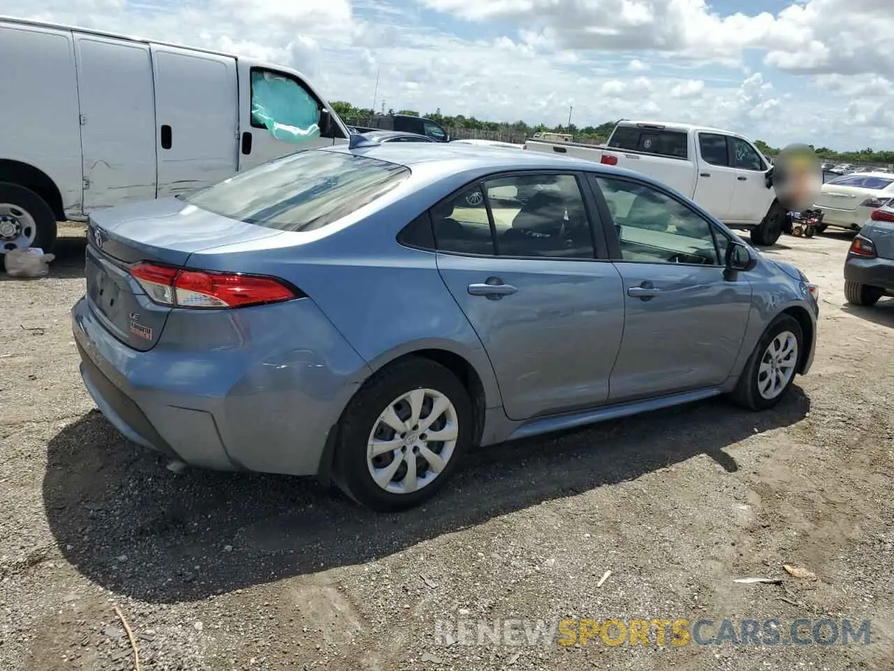 3 Photograph of a damaged car JTDEPMAE3MJ189987 TOYOTA COROLLA 2021