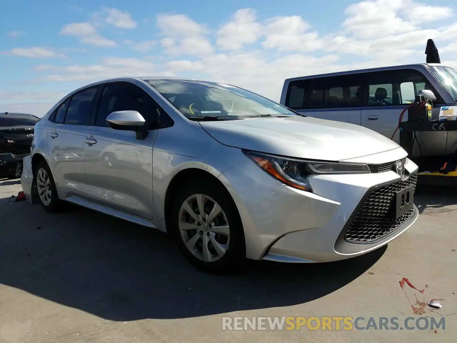 1 Photograph of a damaged car JTDEPMAE4MJ135436 TOYOTA COROLLA 2021