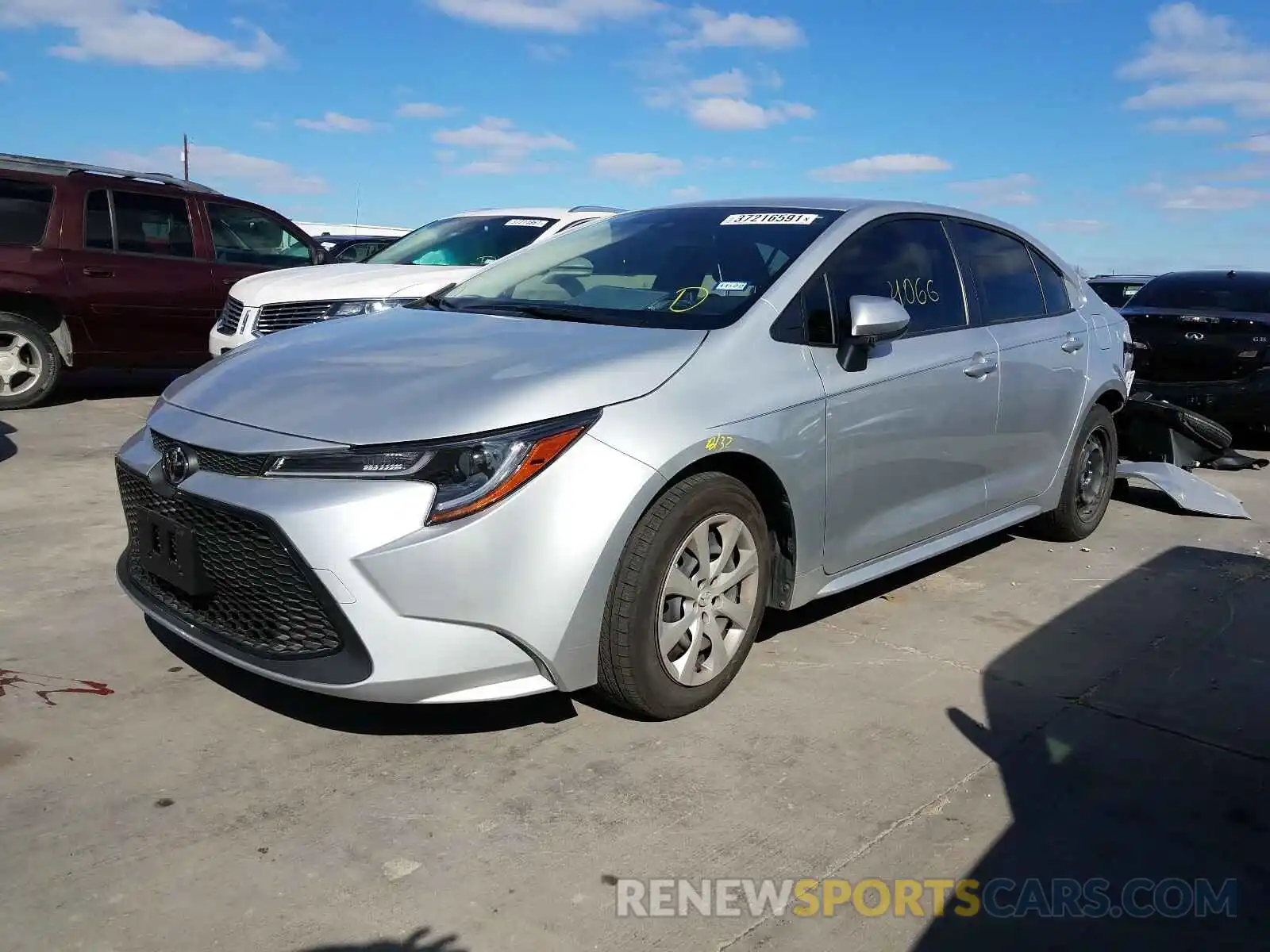 2 Photograph of a damaged car JTDEPMAE4MJ135436 TOYOTA COROLLA 2021