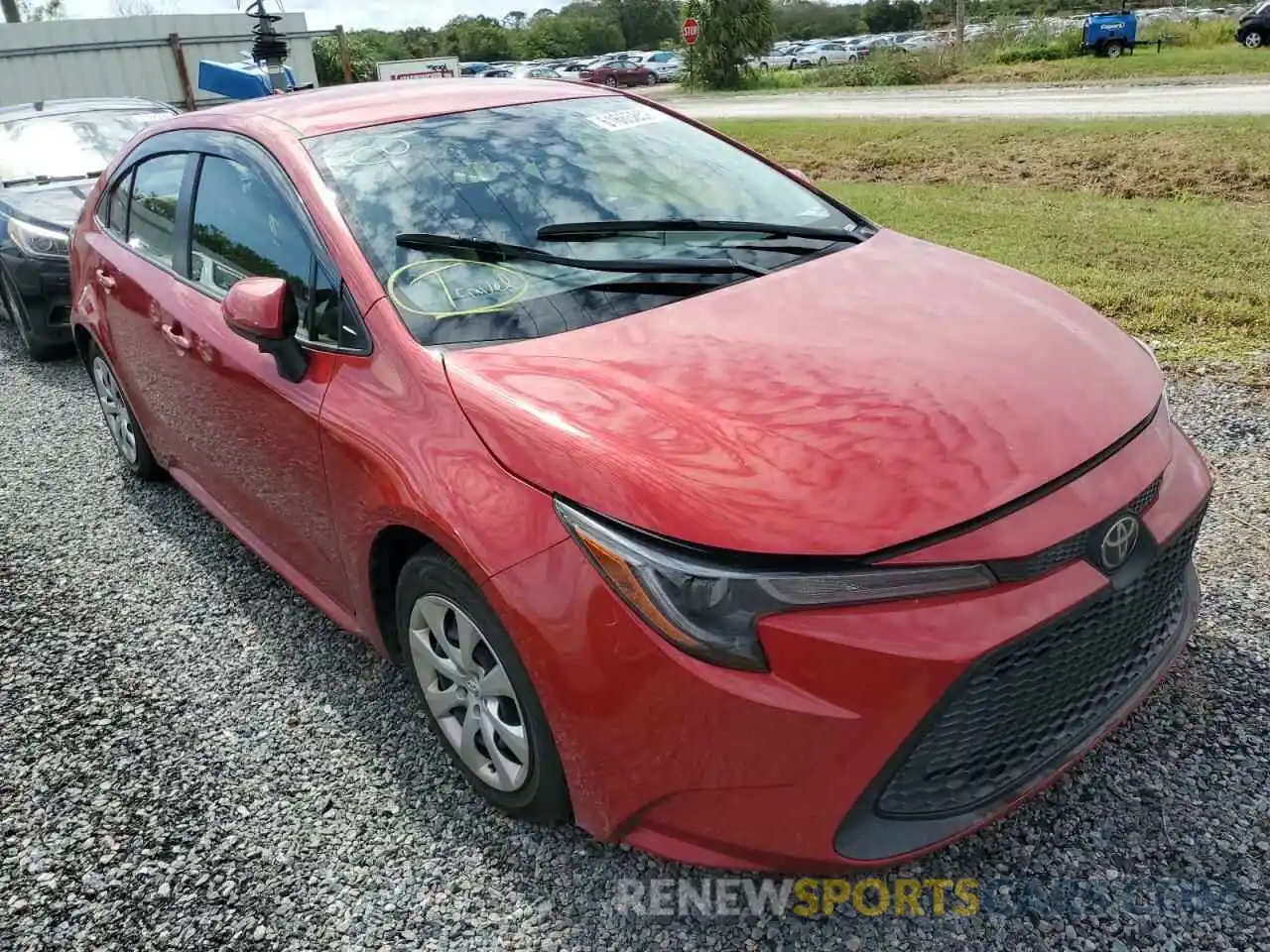 1 Photograph of a damaged car JTDEPMAE4MJ141480 TOYOTA COROLLA 2021