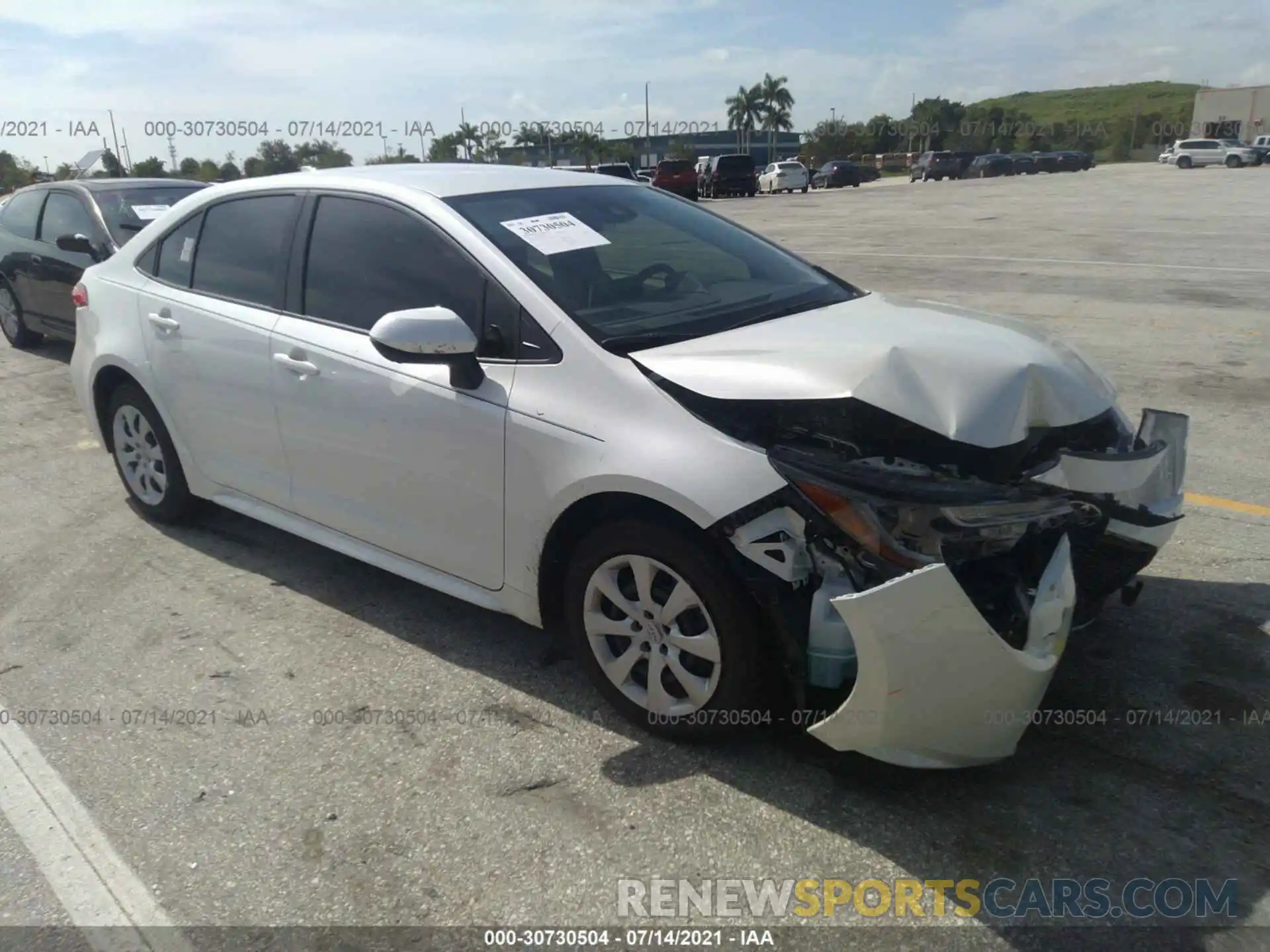 1 Photograph of a damaged car JTDEPMAE4MJ152544 TOYOTA COROLLA 2021