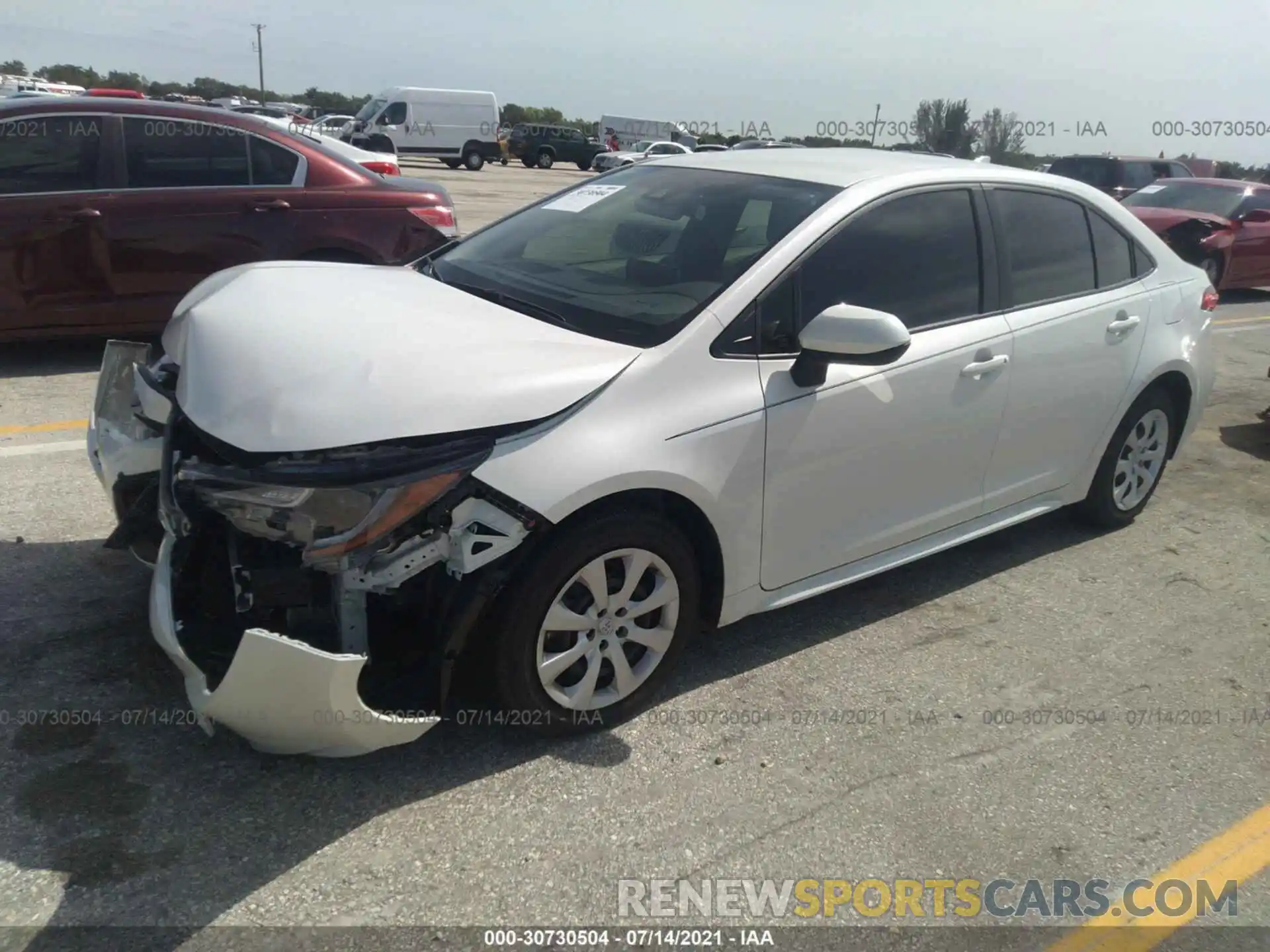 2 Photograph of a damaged car JTDEPMAE4MJ152544 TOYOTA COROLLA 2021