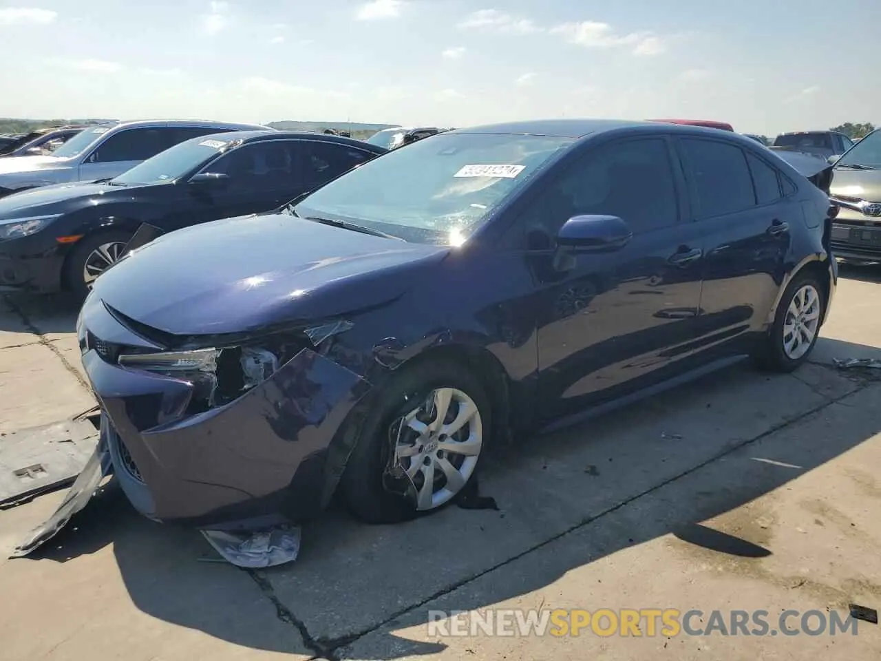 1 Photograph of a damaged car JTDEPMAE4MJ158523 TOYOTA COROLLA 2021
