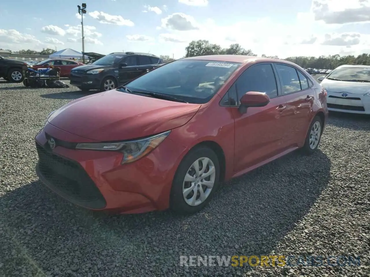 1 Photograph of a damaged car JTDEPMAE4MJ188704 TOYOTA COROLLA 2021