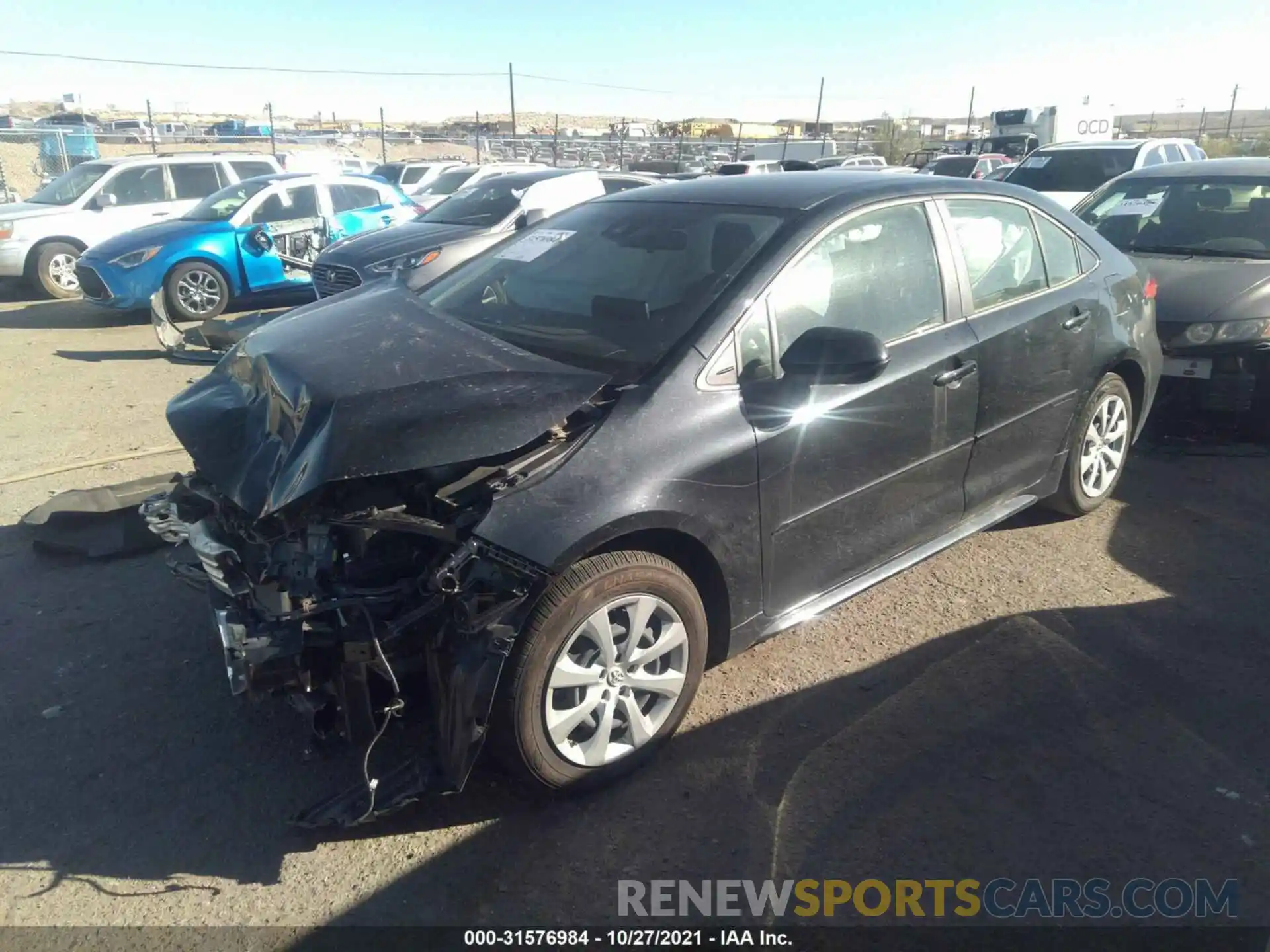 2 Photograph of a damaged car JTDEPMAE5MJ127605 TOYOTA COROLLA 2021