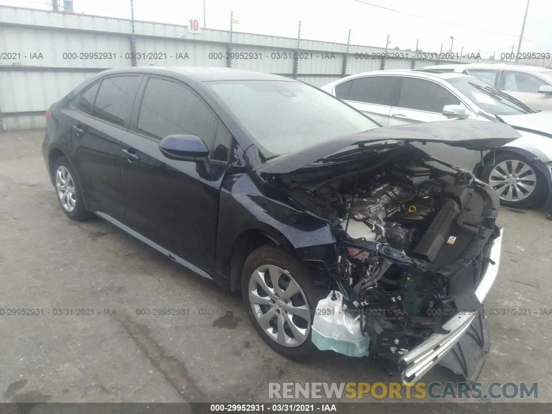 1 Photograph of a damaged car JTDEPMAE5MJ142881 TOYOTA COROLLA 2021