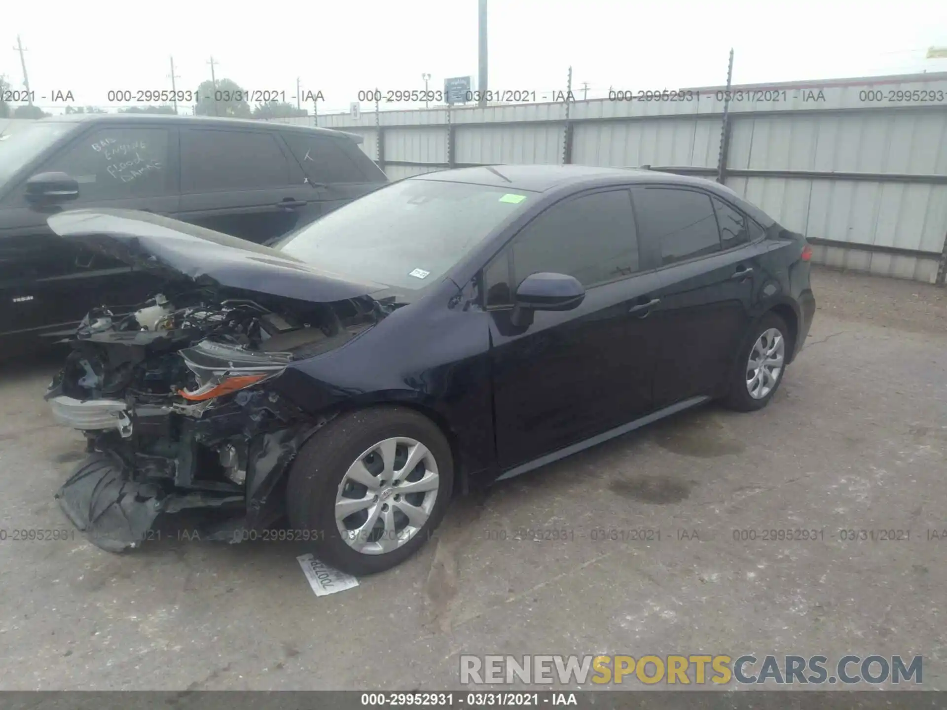 2 Photograph of a damaged car JTDEPMAE5MJ142881 TOYOTA COROLLA 2021