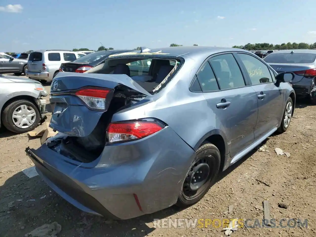 4 Photograph of a damaged car JTDEPMAE5MJ151029 TOYOTA COROLLA 2021