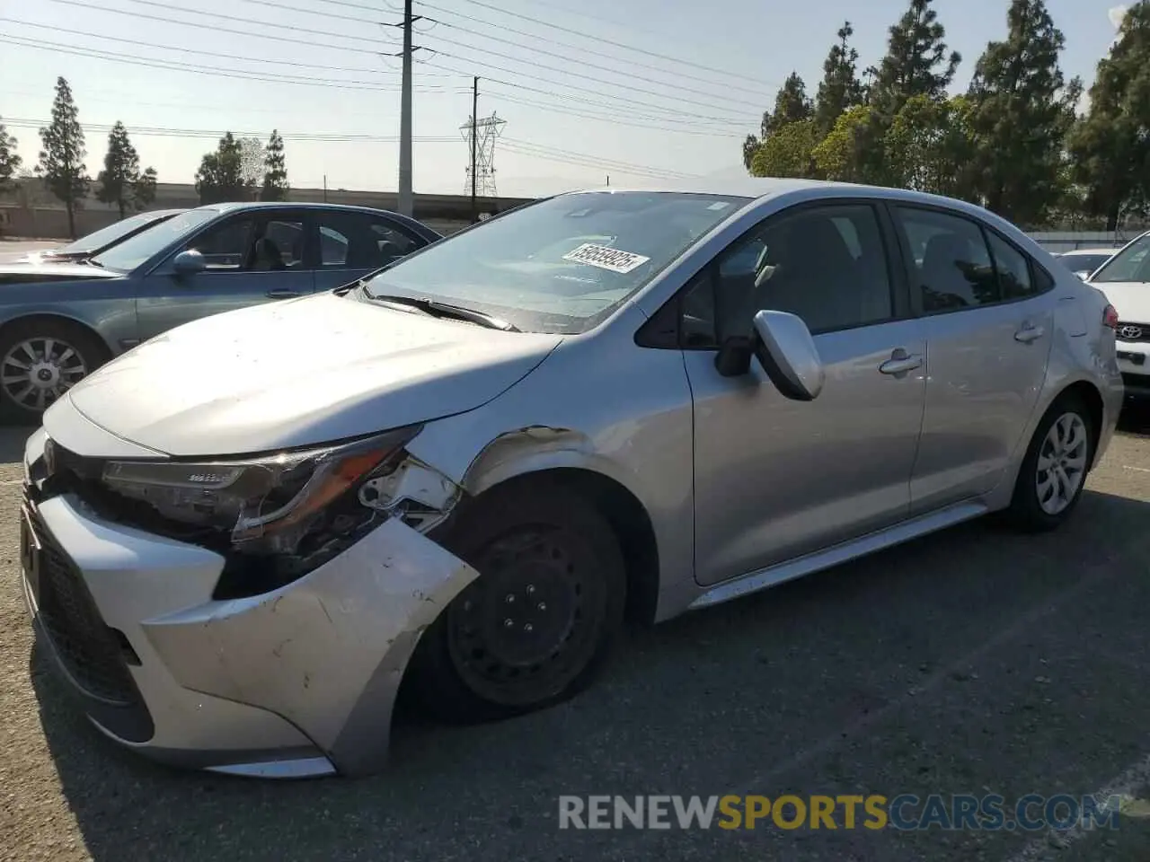 1 Photograph of a damaged car JTDEPMAE5MJ153198 TOYOTA COROLLA 2021