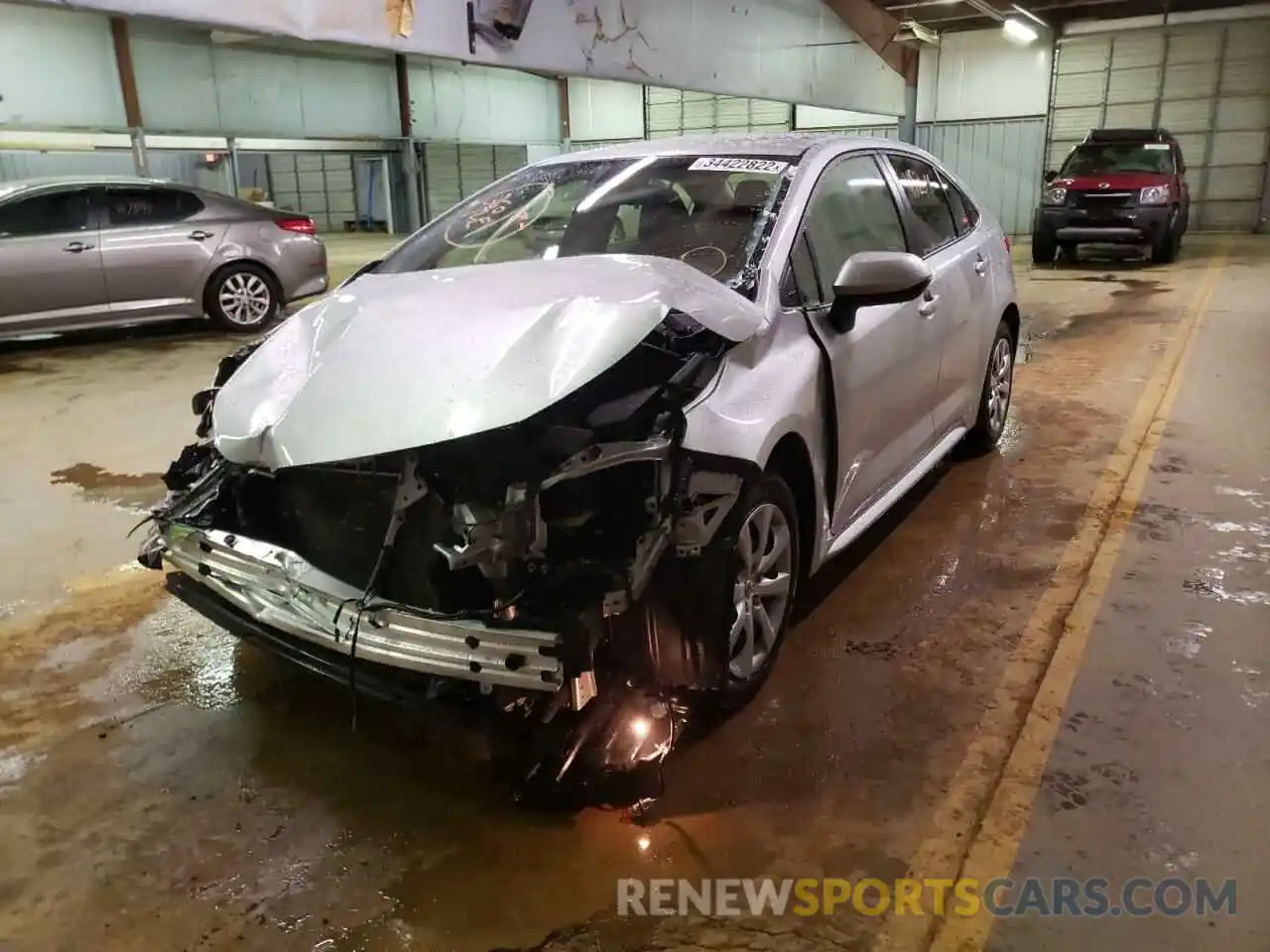 2 Photograph of a damaged car JTDEPMAE5MJ154223 TOYOTA COROLLA 2021