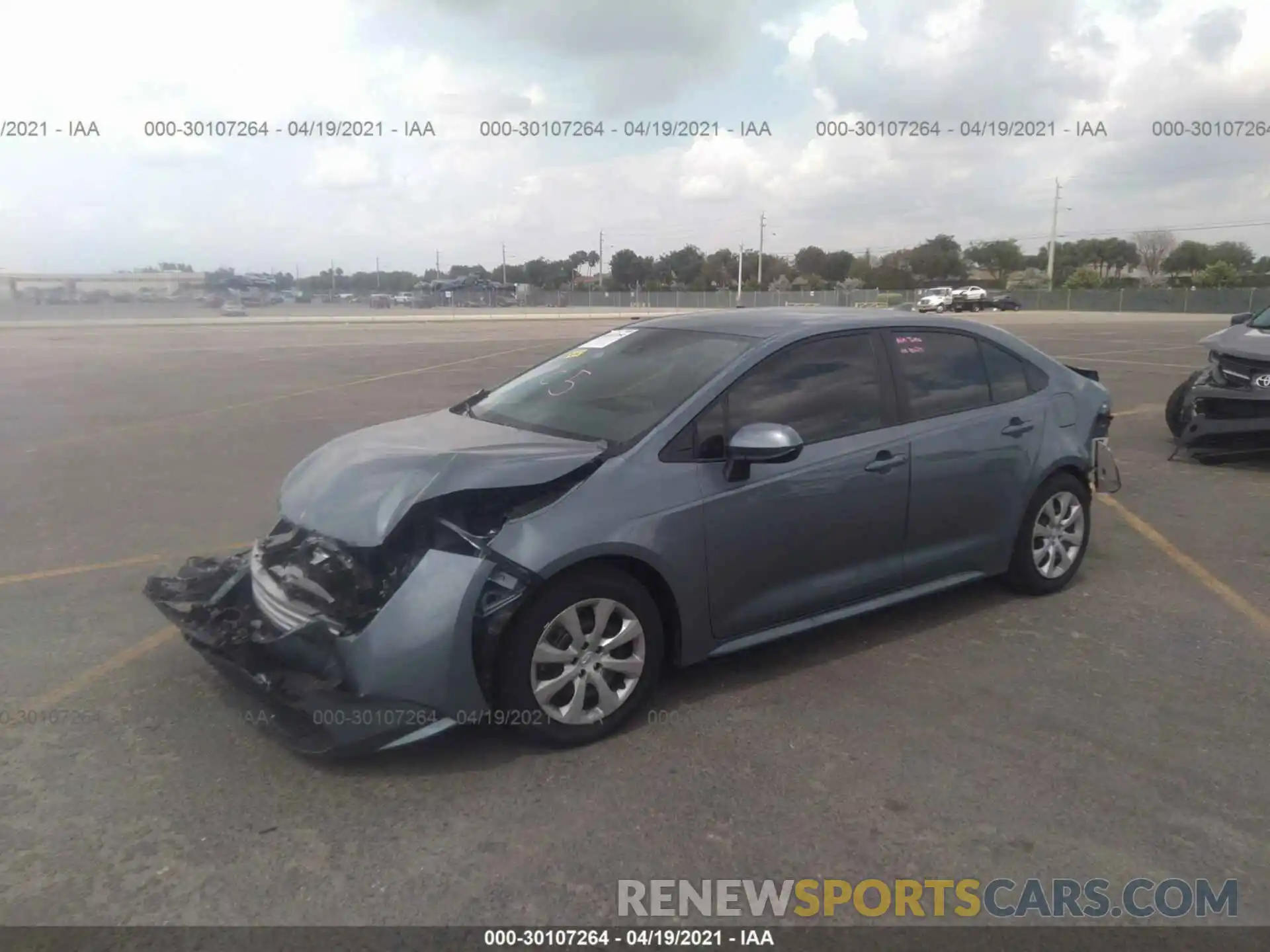 2 Photograph of a damaged car JTDEPMAE5MJ166226 TOYOTA COROLLA 2021