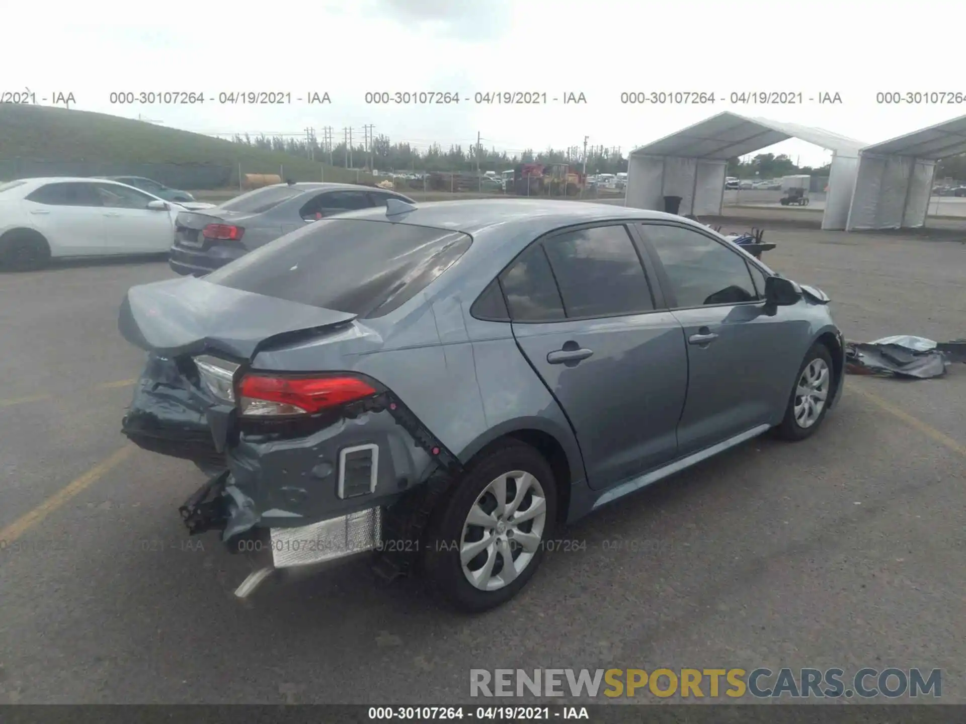 4 Photograph of a damaged car JTDEPMAE5MJ166226 TOYOTA COROLLA 2021