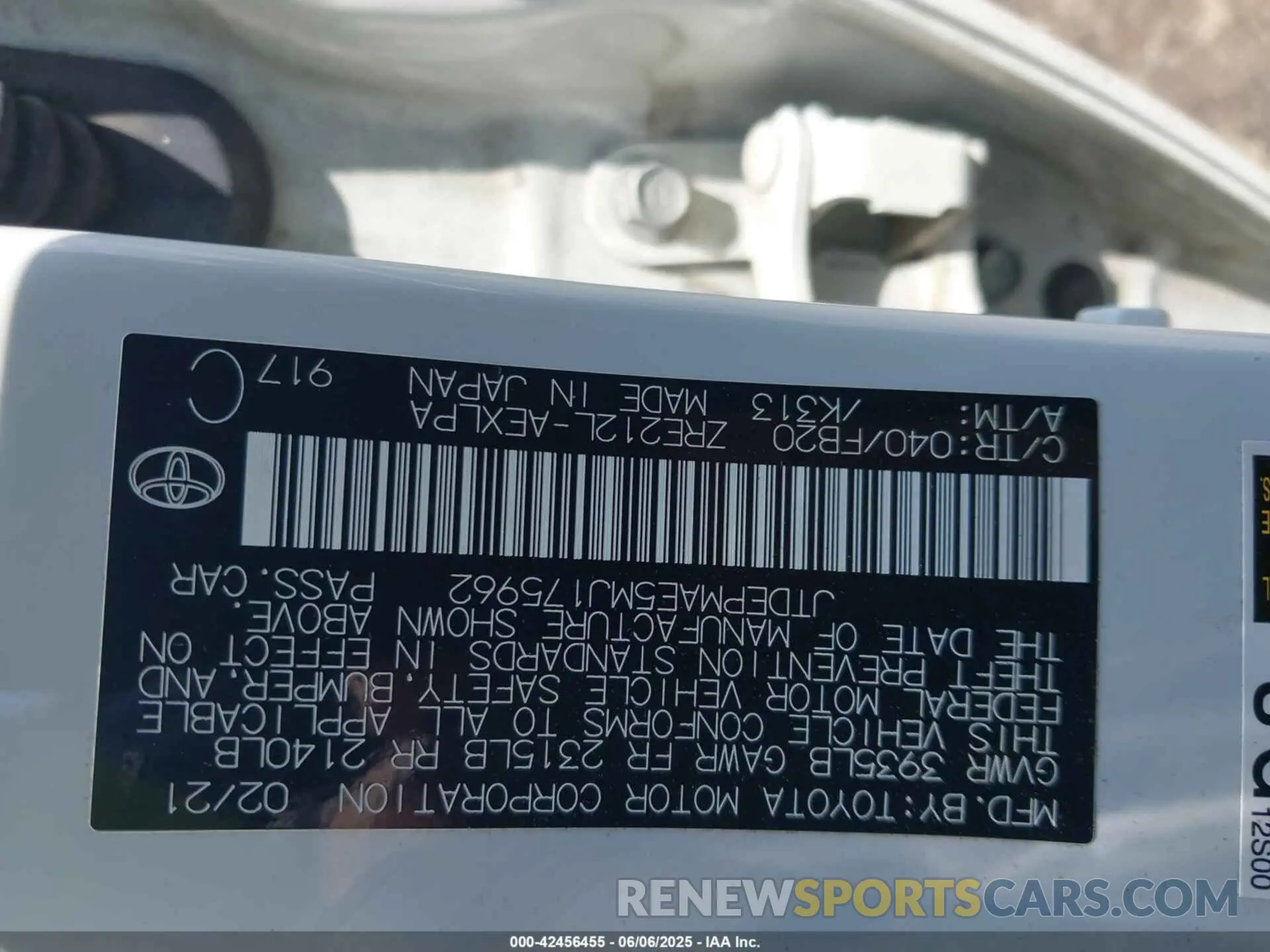 9 Photograph of a damaged car JTDEPMAE5MJ175962 TOYOTA COROLLA 2021
