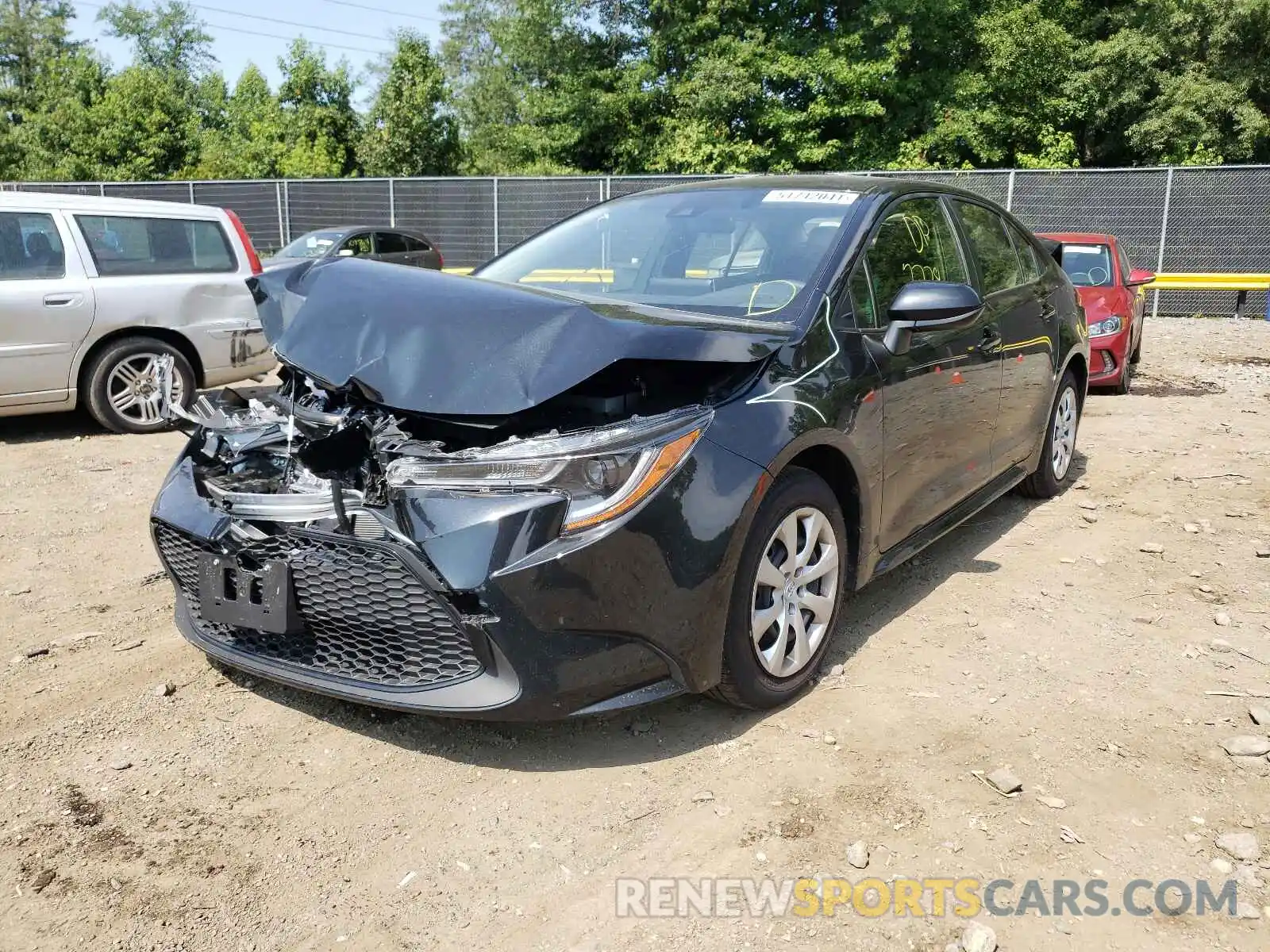 2 Photograph of a damaged car JTDEPMAE5MJ180434 TOYOTA COROLLA 2021