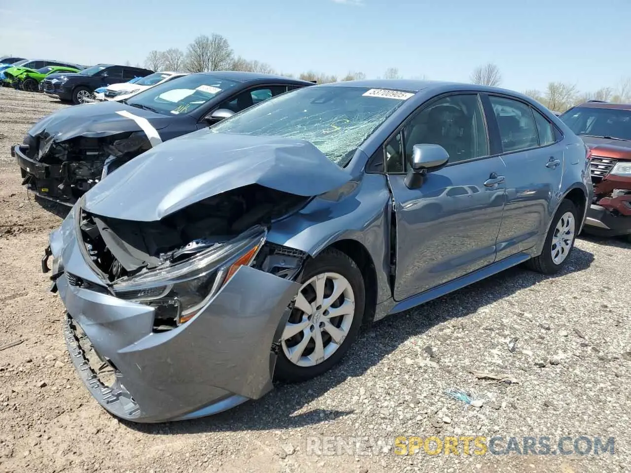 1 Photograph of a damaged car JTDEPMAE6MJ129086 TOYOTA COROLLA 2021