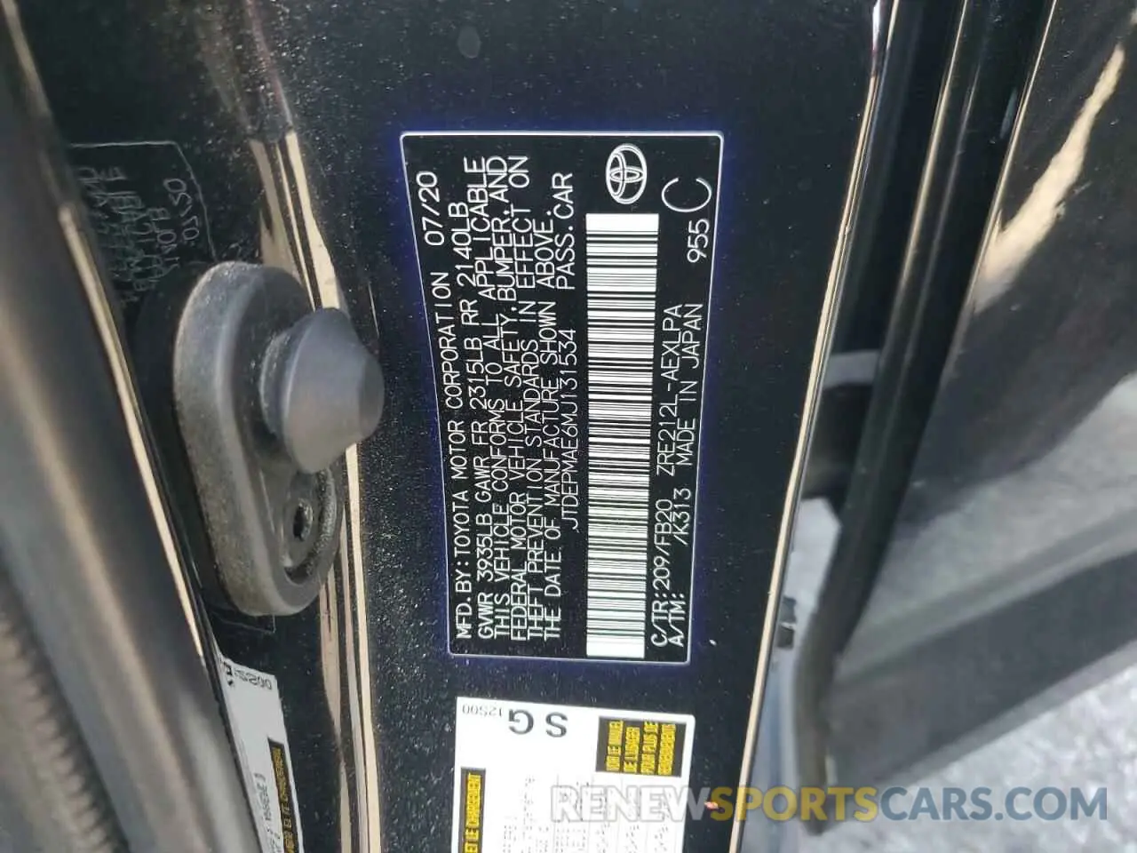 13 Photograph of a damaged car JTDEPMAE6MJ131534 TOYOTA COROLLA 2021