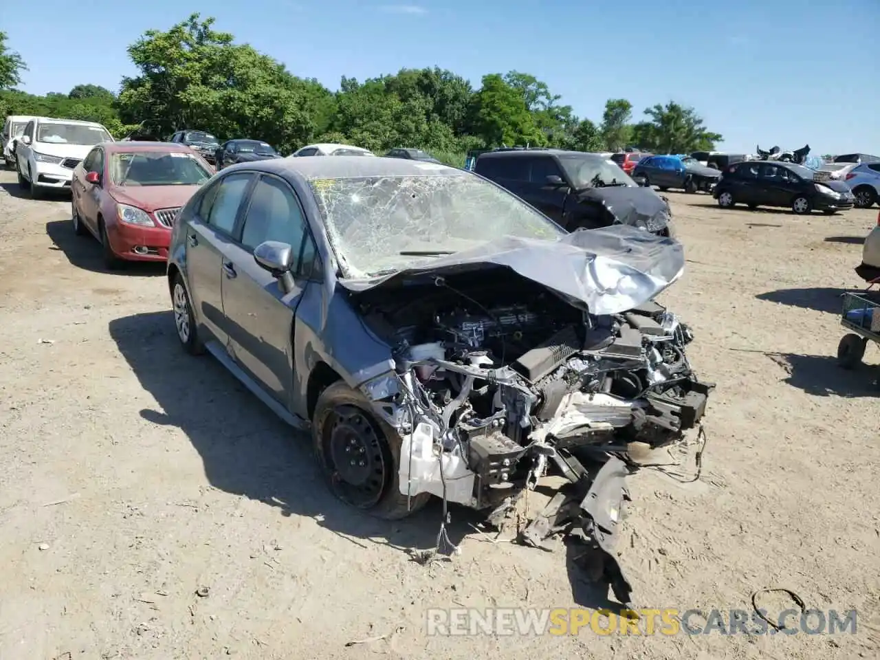 1 Photograph of a damaged car JTDEPMAE6MJ132618 TOYOTA COROLLA 2021