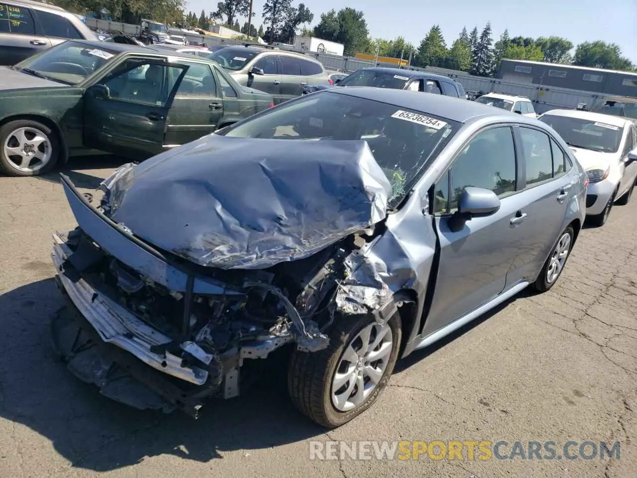 1 Photograph of a damaged car JTDEPMAE6MJ140587 TOYOTA COROLLA 2021