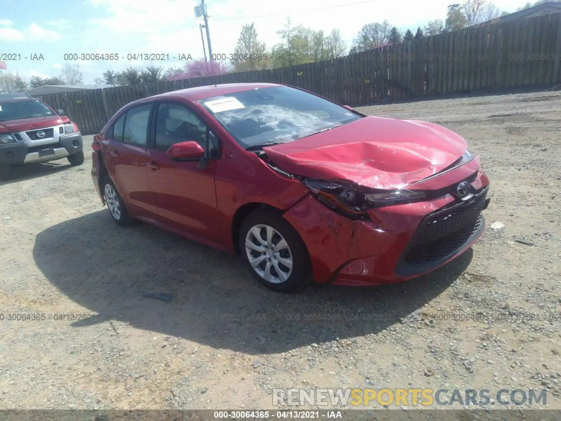 1 Photograph of a damaged car JTDEPMAE6MJ149385 TOYOTA COROLLA 2021