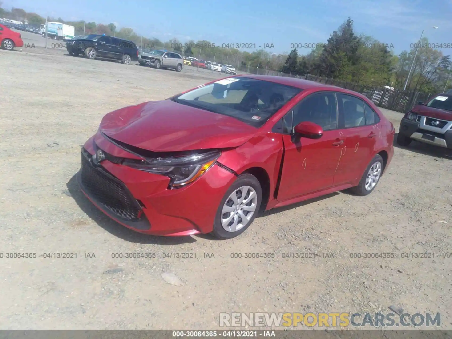 2 Photograph of a damaged car JTDEPMAE6MJ149385 TOYOTA COROLLA 2021