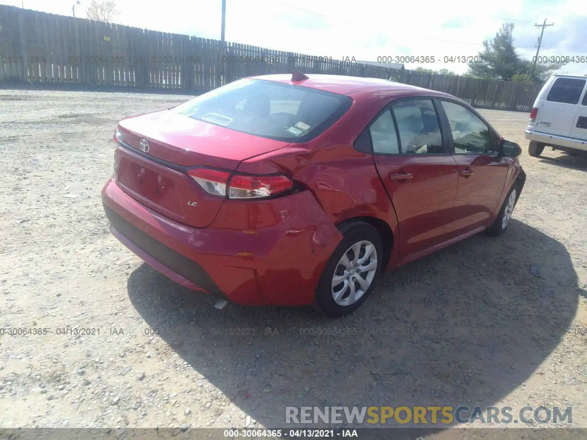 4 Photograph of a damaged car JTDEPMAE6MJ149385 TOYOTA COROLLA 2021