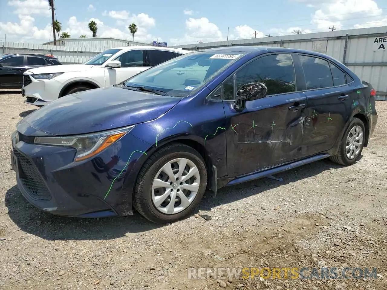1 Photograph of a damaged car JTDEPMAE6MJ149936 TOYOTA COROLLA 2021