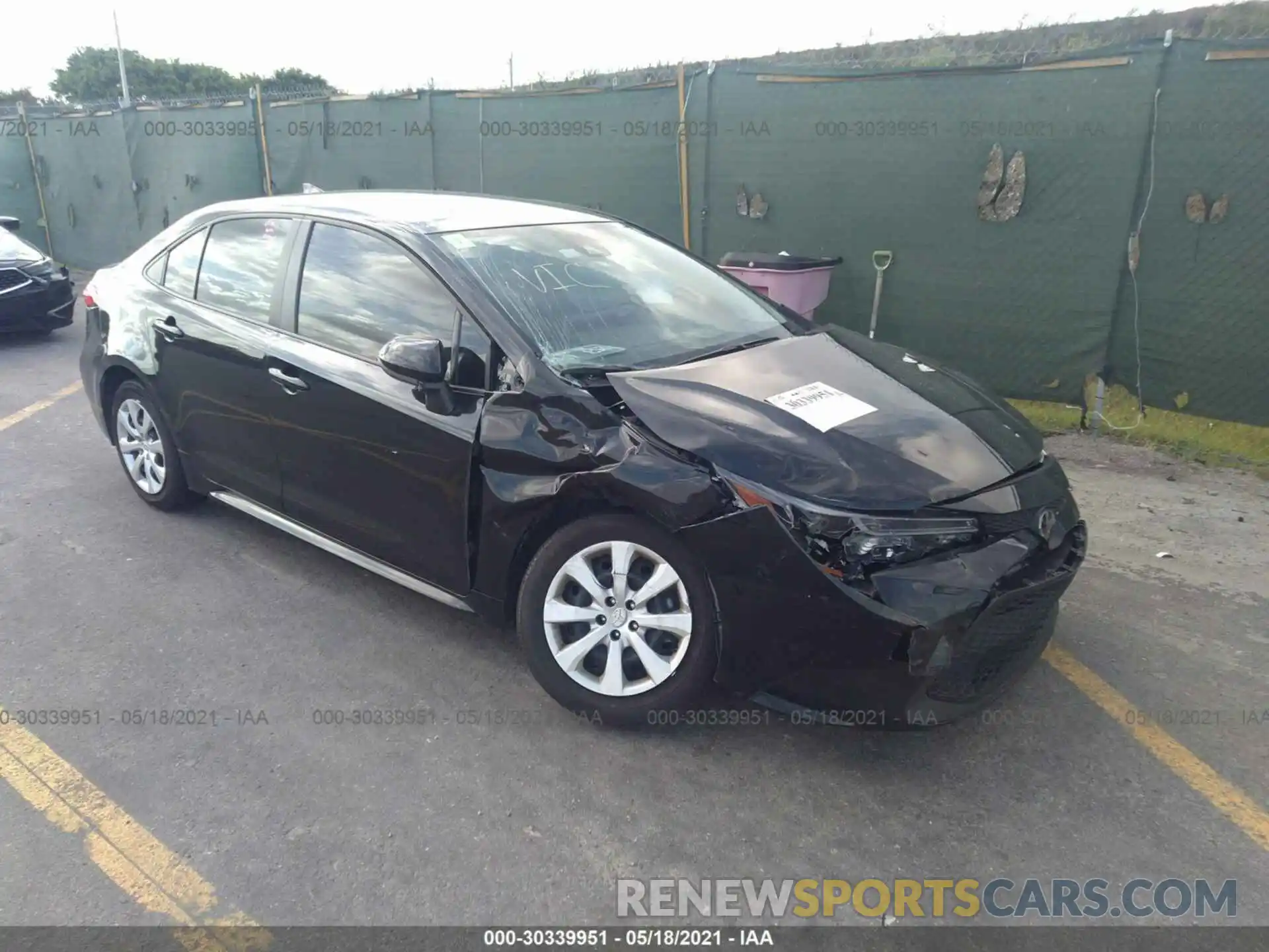 1 Photograph of a damaged car JTDEPMAE6MJ150133 TOYOTA COROLLA 2021