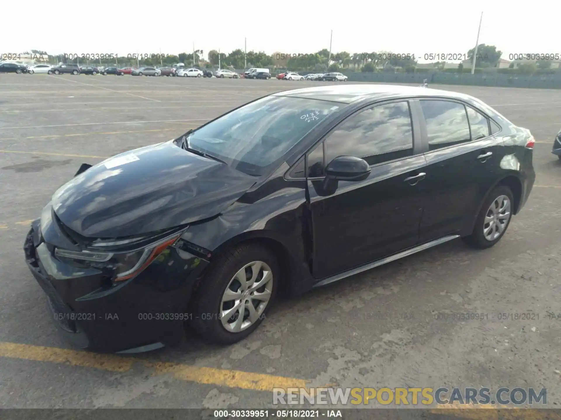 2 Photograph of a damaged car JTDEPMAE6MJ150133 TOYOTA COROLLA 2021