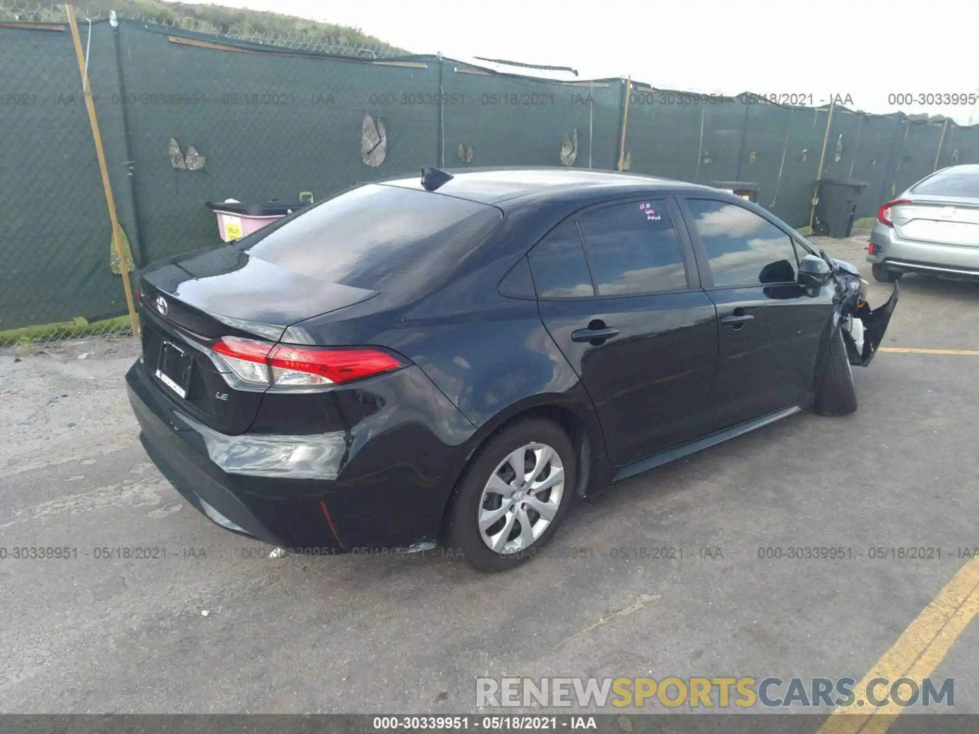 4 Photograph of a damaged car JTDEPMAE6MJ150133 TOYOTA COROLLA 2021