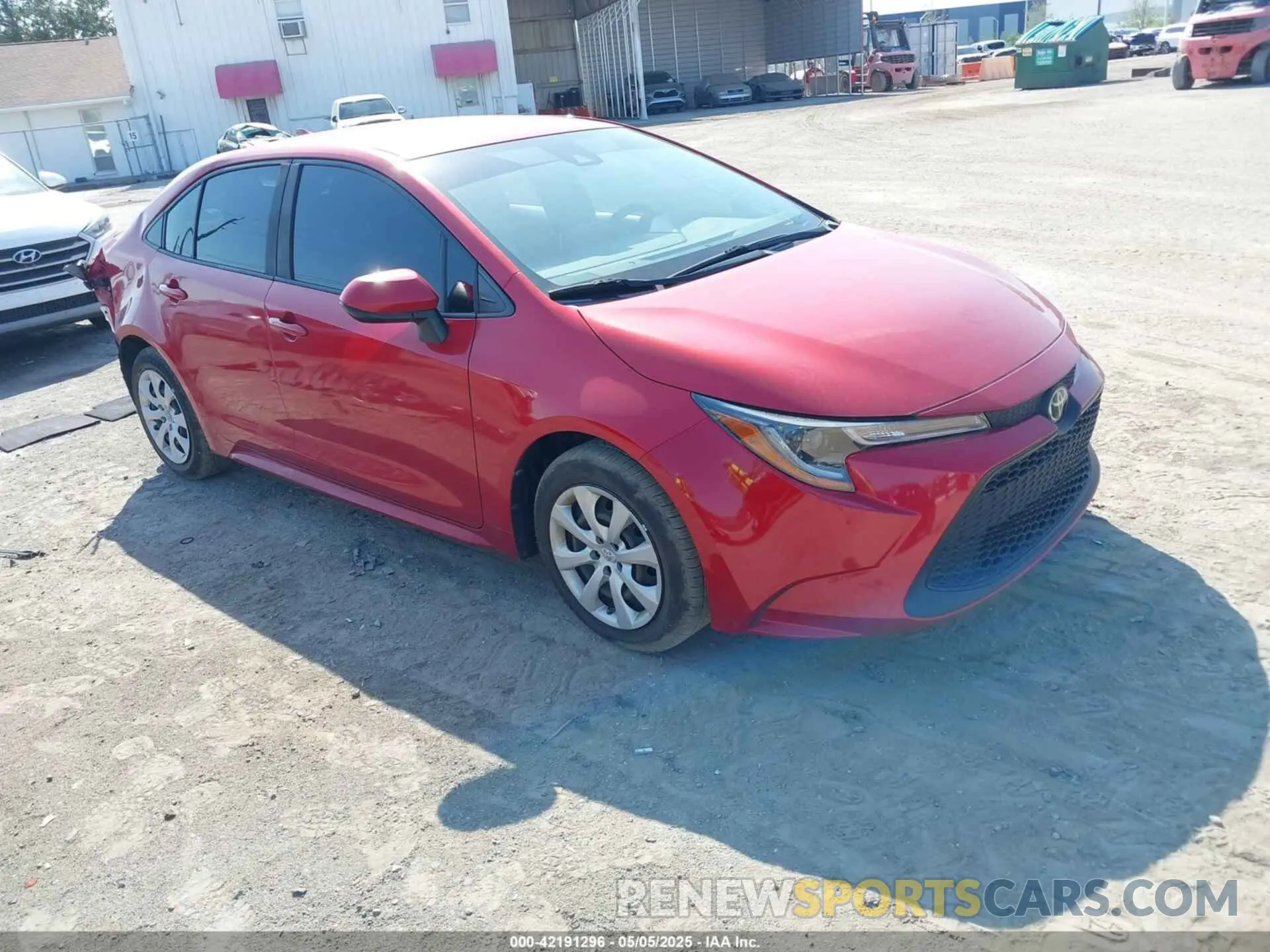 1 Photograph of a damaged car JTDEPMAE6MJ168776 TOYOTA COROLLA 2021