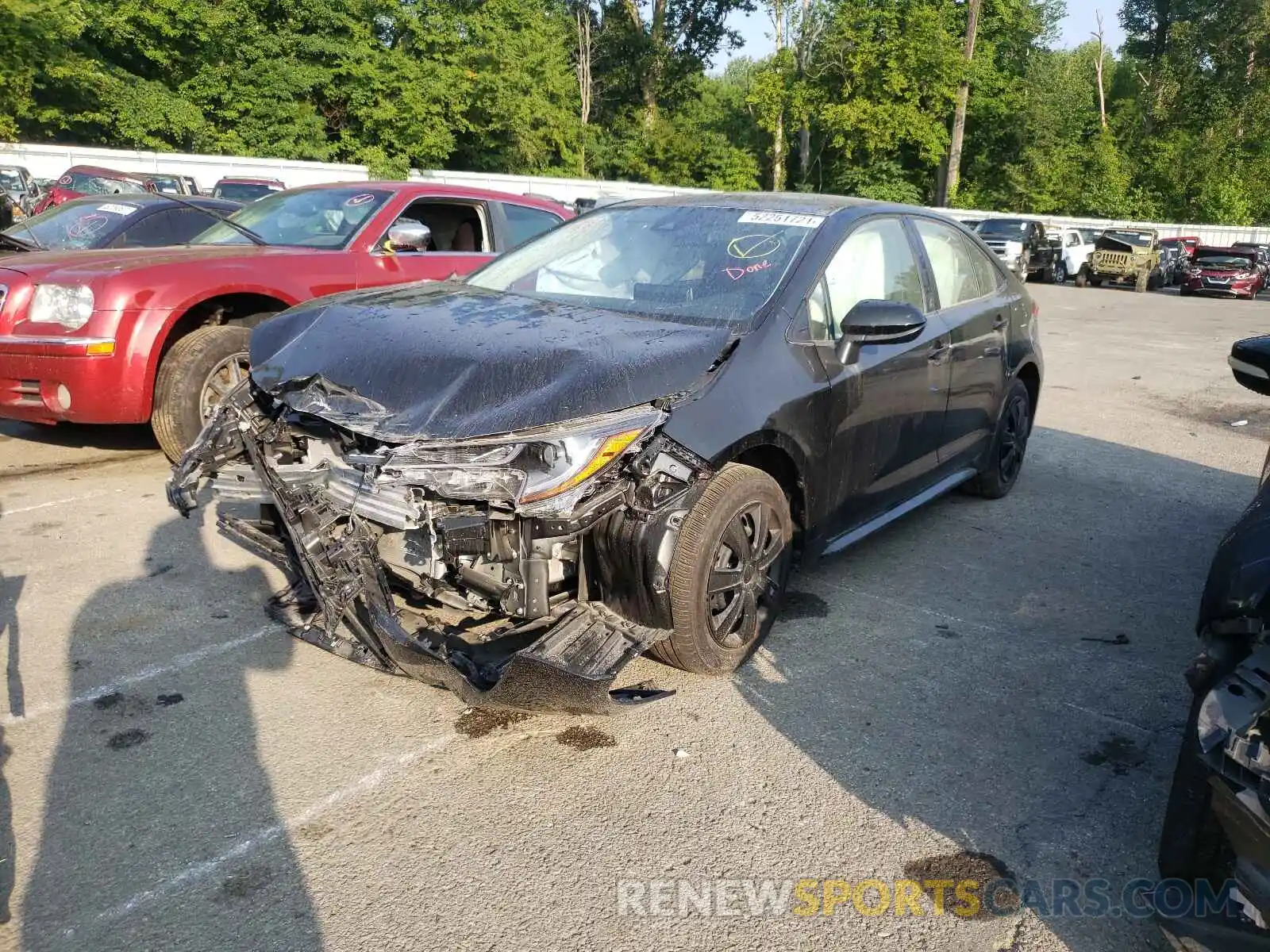 2 Photograph of a damaged car JTDEPMAE6MJ182077 TOYOTA COROLLA 2021