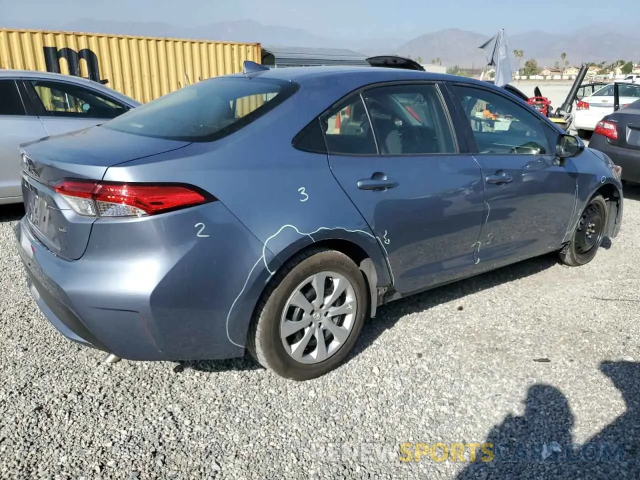 3 Photograph of a damaged car JTDEPMAE7MJ123202 TOYOTA COROLLA 2021