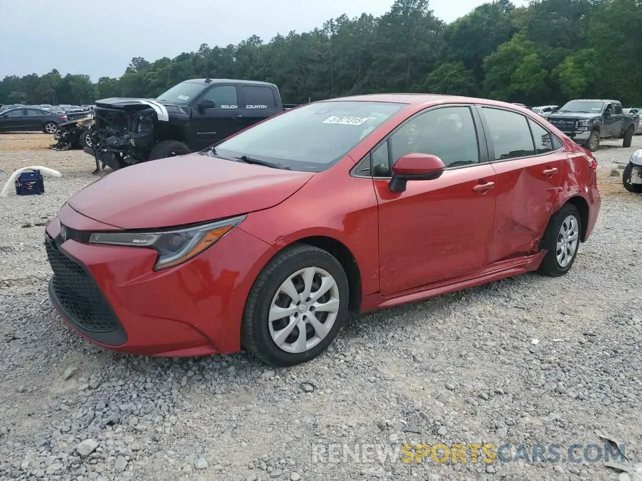 1 Photograph of a damaged car JTDEPMAE7MJ133213 TOYOTA COROLLA 2021