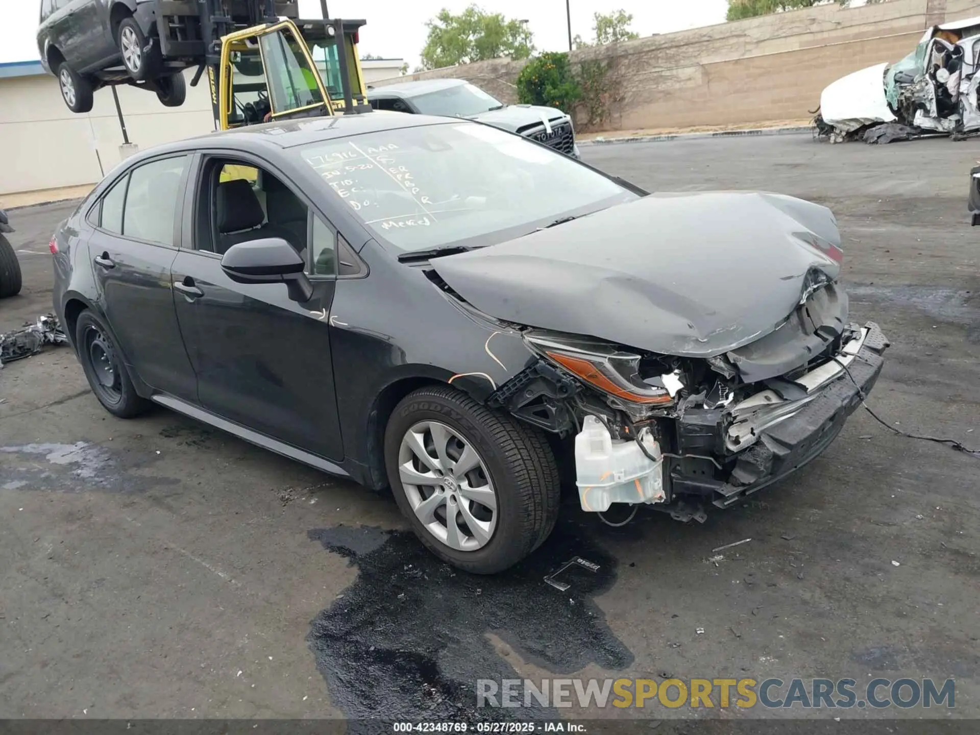 1 Photograph of a damaged car JTDEPMAE7MJ163411 TOYOTA COROLLA 2021