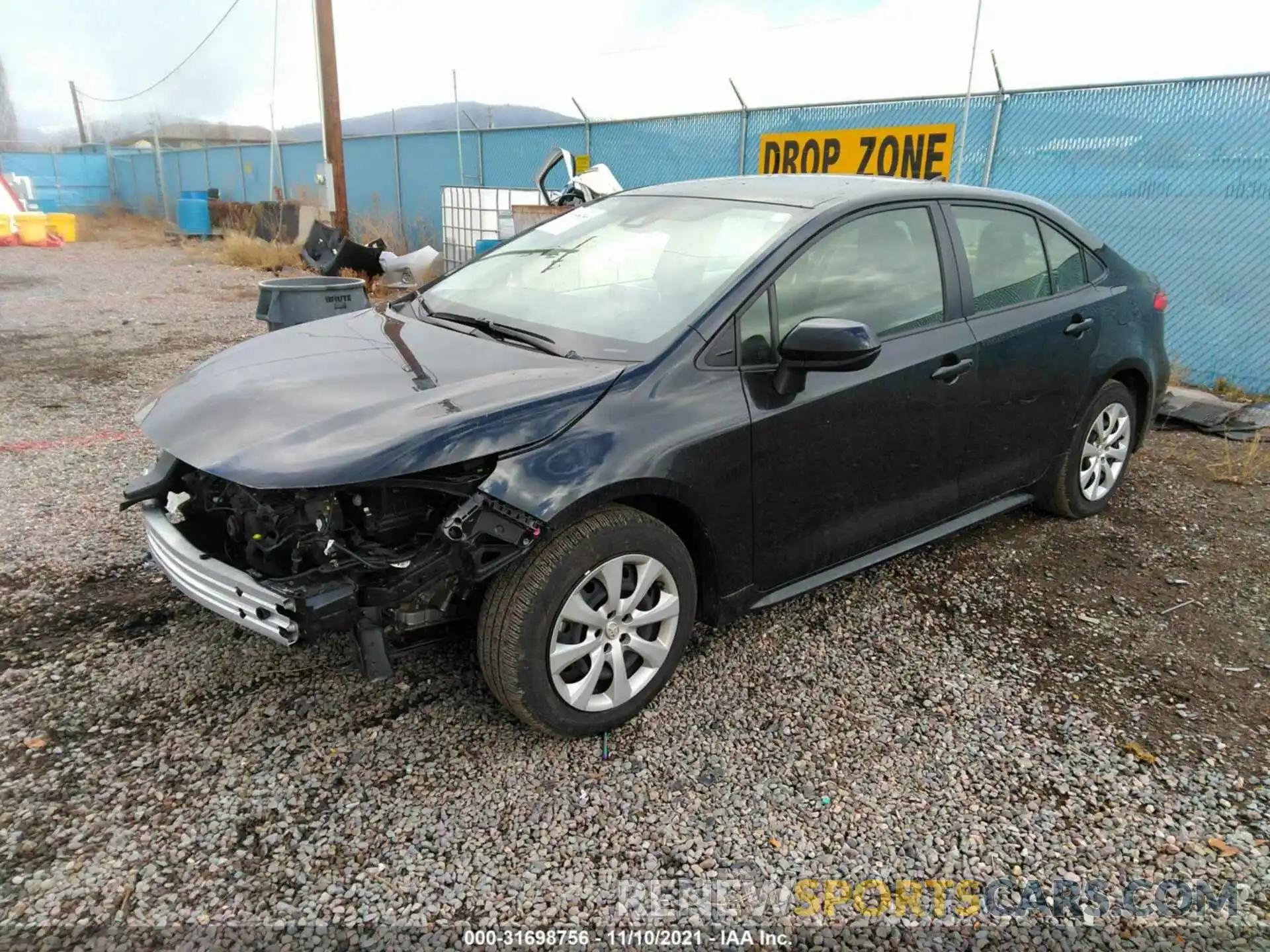 2 Photograph of a damaged car JTDEPMAE7MJ164820 TOYOTA COROLLA 2021