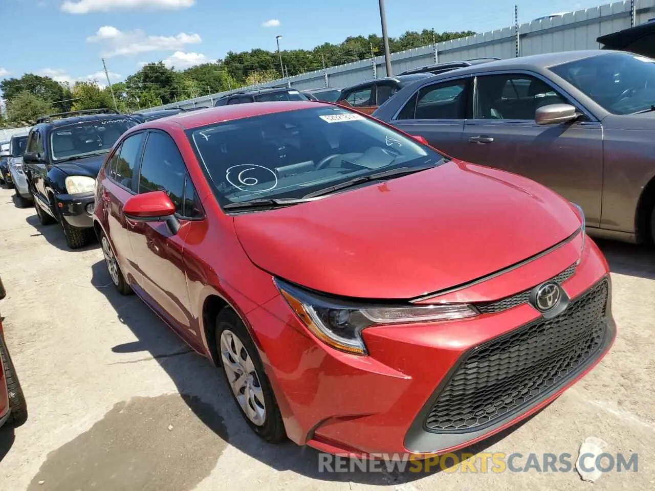 1 Photograph of a damaged car JTDEPMAE7MJ179656 TOYOTA COROLLA 2021