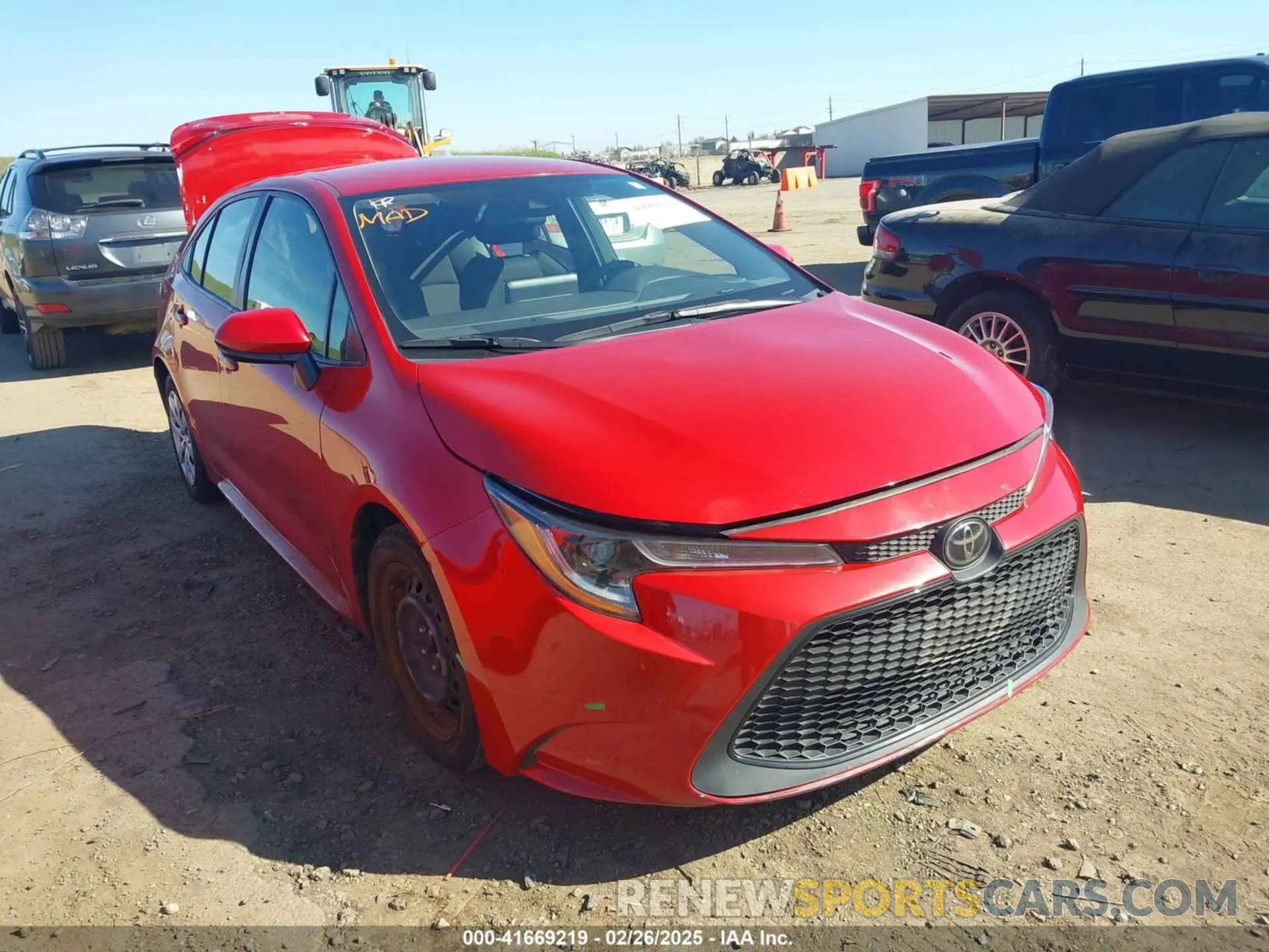 1 Photograph of a damaged car JTDEPMAE7MJ184260 TOYOTA COROLLA 2021