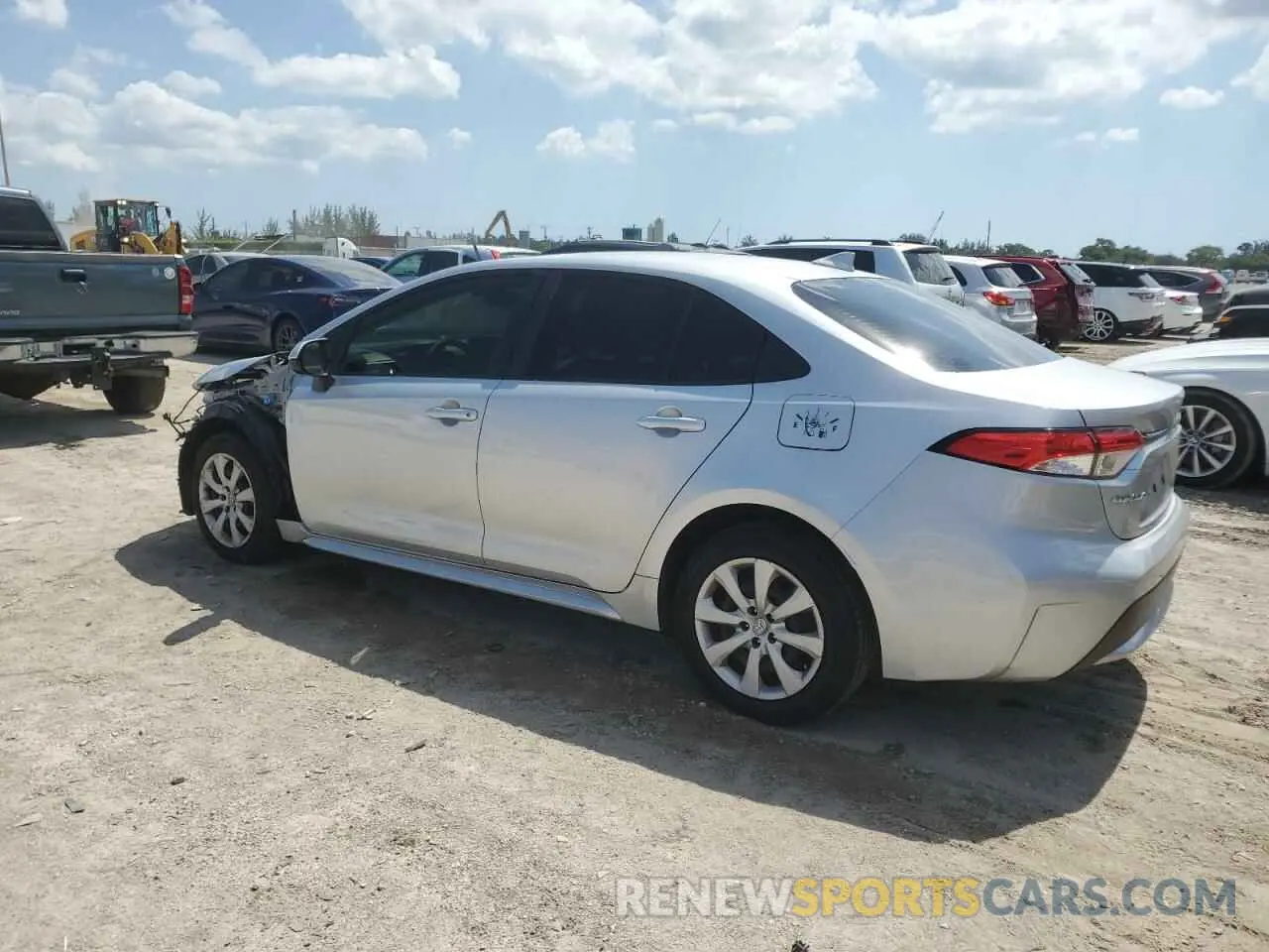 2 Photograph of a damaged car JTDEPMAE7MJ186994 TOYOTA COROLLA 2021