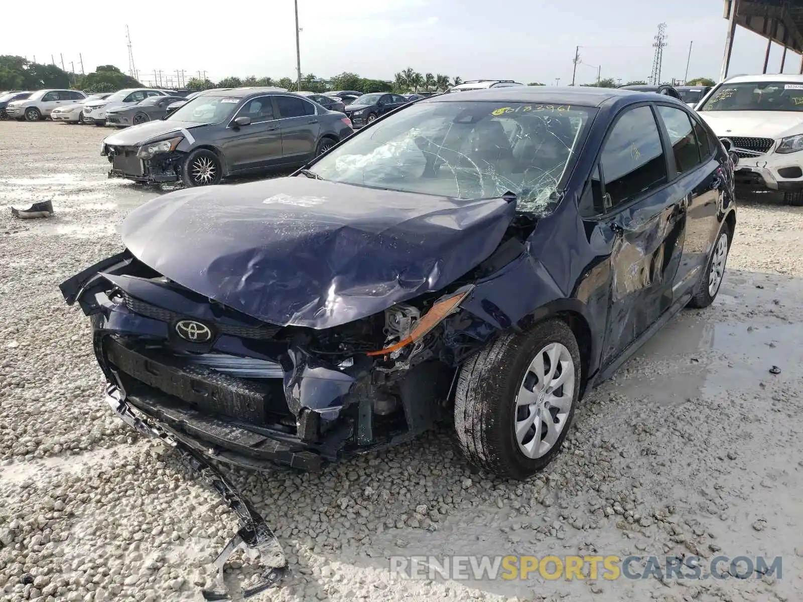 2 Photograph of a damaged car JTDEPMAE8MJ145404 TOYOTA COROLLA 2021