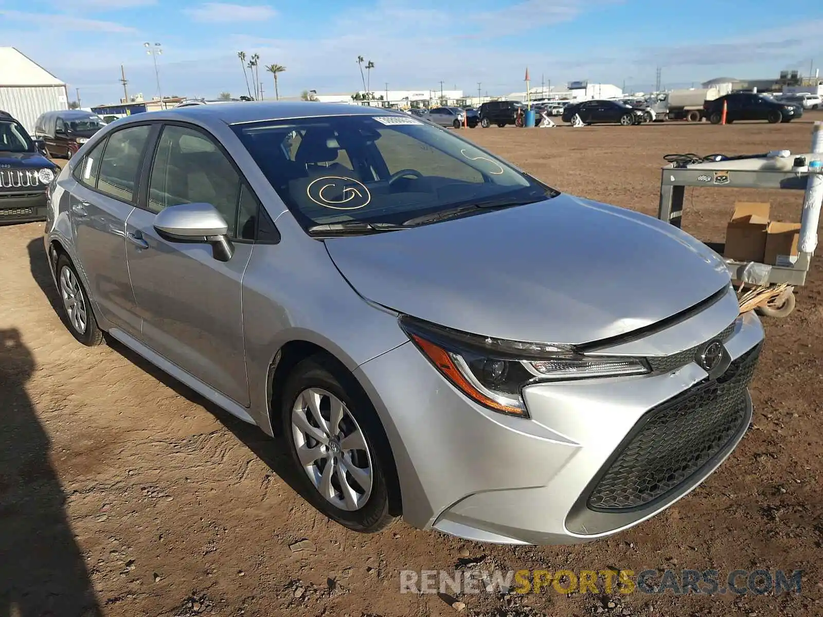 1 Photograph of a damaged car JTDEPMAE8MJ156239 TOYOTA COROLLA 2021