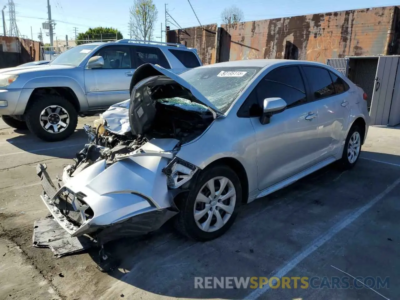 1 Photograph of a damaged car JTDEPMAE8MJ160663 TOYOTA COROLLA 2021