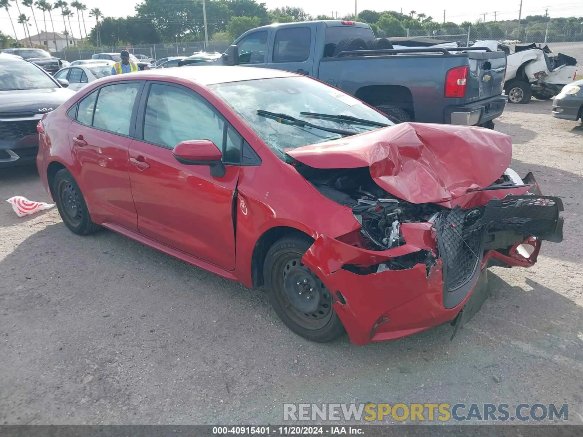 1 Photograph of a damaged car JTDEPMAE8MJ162235 TOYOTA COROLLA 2021