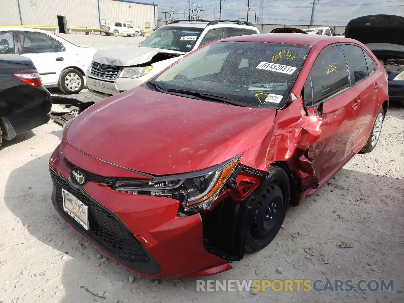 2 Photograph of a damaged car JTDEPMAE8MJ163126 TOYOTA COROLLA 2021