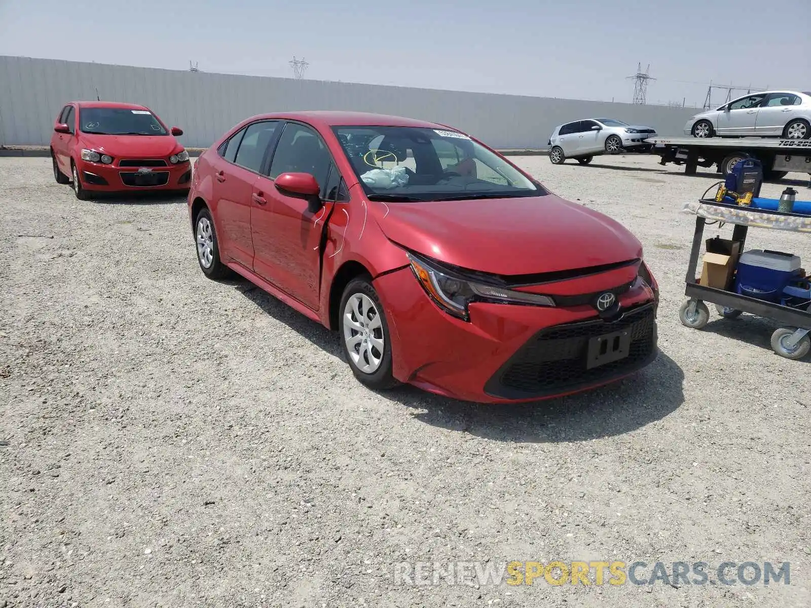 1 Photograph of a damaged car JTDEPMAE8MJ187619 TOYOTA COROLLA 2021